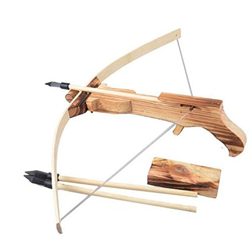 Buwico® Simulation Model Toys Arrow+Quiver Cross Bow Toy Gun Wooden Archery Crossbow Outdoor for Kid/ Children/ Youth