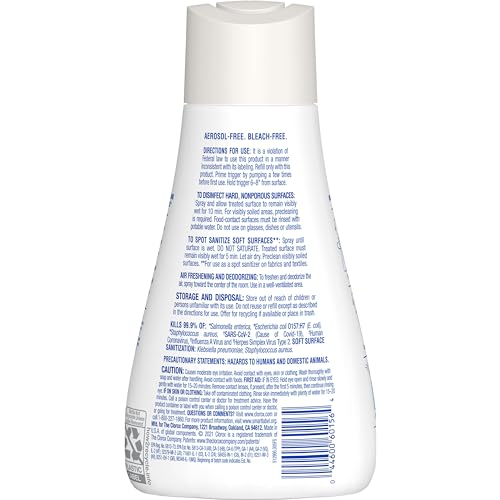 CLOROX DISINFECTING MIST, EUCALYPTUS PEPPERMINT, DISINFECTING REFILL, 16 FLUID OUNCES