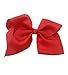 Red Grosgrain Bow Clip - Extra Large Bows with Alligator Clips by CoverYourHair