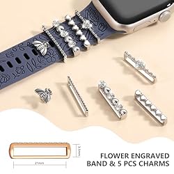 DaQin Flower Engraved Band Compatible with Apple