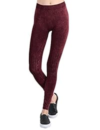 NIKIBIKI Leggings sin costuras de rodilla vintage para dama, talla única