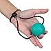 Secure Stress Ball on a String - Perfect for Stress Relief, Hand Exercise, Strengthening, Rehabilitation - Medium Density All with Exercise Guide - No Falling or Rolling Away (Medium - Green)