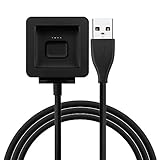 Fitbit Blaze Charger, QIBOX Replacement Charging Cable Charger Dock for Fitbit Blaze Smart Fitness Watch Premium Quality One Year Warranty (Black)