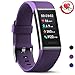 MorePro Heart Rate Monitor Blood Pressure Fitness Activity Tracker with Low O2 Reminder, IP68 Waterproof Smart Watch with HRV Sleep Health Monitor Smartwatch for Android iOS Phones (Dark Purple)