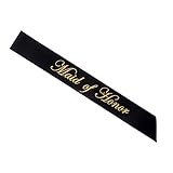 Nymph Code Maid Of Honor Satin Sash - Bridesmaid Sash for Bachelorette Party Bridal Shower Wedding Decorations Accessory Sign (Printing)