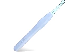 kgxulr 7 mm Crochet Hook, Aluminum Soft Grip Rubber Handle Needles Ergonomic Knitting Needles for Beginners and Handmade DIY