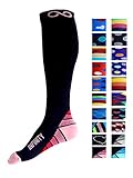 Compression Socks (1 pair) for Men & Women - BEST for Running, Nurses, Shin Splints, Flight Travel, & Maternity Pregnancy - Boost Athletic Stamina, Circulation & Recovery (i-Pink, Large/X-Large)