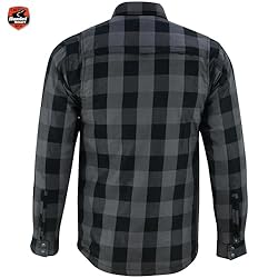 Men Motorcycle Flannel Shirt Sporty Armored Kevlar