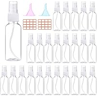 24 Pcs Spray Bottles 2oz / 55ml Clear Empty Mini Mister Spray Bottles Refillable Container Pocket Size Sprayer Set…