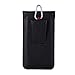 Soft Leather 2 Pouches Phone Bag, EpicGadget Vertical Belt Waist Pouch Bag Belt Loops Belt Clip on for Apple iPhone/Samsung Galaxy/Smart Phone (Black)