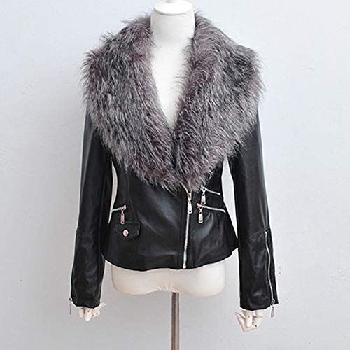 Londony ♥‿♥ Leather Jackets for Women,Ladies Faux Fur Collar Suede
