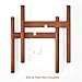 Mkono Plant Stand Mid Century Wood Flower Pot Holder (Plant Pot NOT Included) Modern Potted Stand Indoor Display Rack Rustic Decor, Up to 12 Inch Planter, Brown