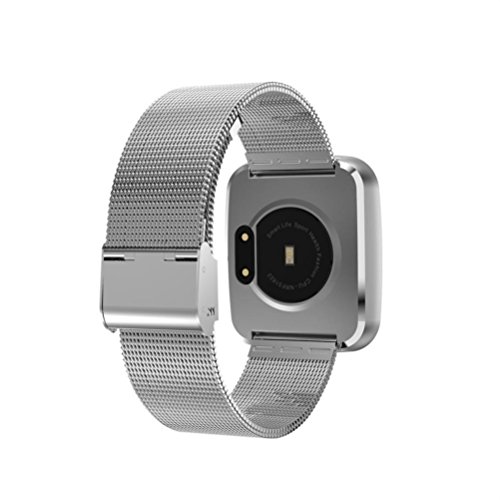 Lisin V6 Bluetooth 4.0 LED Heart Rate Smart Sports Wrist Watch Bracelet Sport Watches (Silver)