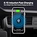 Wireless Car Charger, 10W Qi Fast Charging Car Mount Charger Auto-Clamping Windshield Dashboard Air Vent Phone Holder & QC 3.0 Adapter Compatible iPhone 11Pro/Max/XR/11/X/8, Samsung Note 10/S10/S9/S8