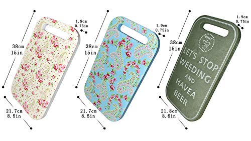 3-Pack Gardening Kneel Pads for Knee Protection, Garden Kneelers, Bath Floor Yoga Kneeler Mat, Garden Kneeling Cushions Baby Tub Bathing, Car Repair, House Chores