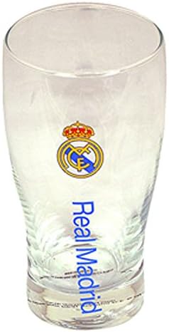 Real Madrid Wordmark Crest Pint Glass - Multi-colour