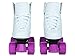 Epic Skates Princess Quad Roller Skates, White/Purple, 3, Purple Princess Quad Skates, Youth 3