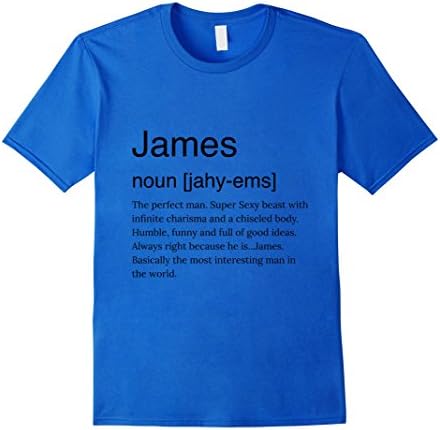 Mens James t shirt - definition of the name James Medium Royal Blue
