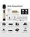 Wireless Microphone System, UHF Dual Handheld Dynamic Mic Set with Rechargeable Receiver, 1/4