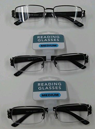 LOT OF 3 Reading Glasses Foster Grant Ethan GUN +1.75 NEW