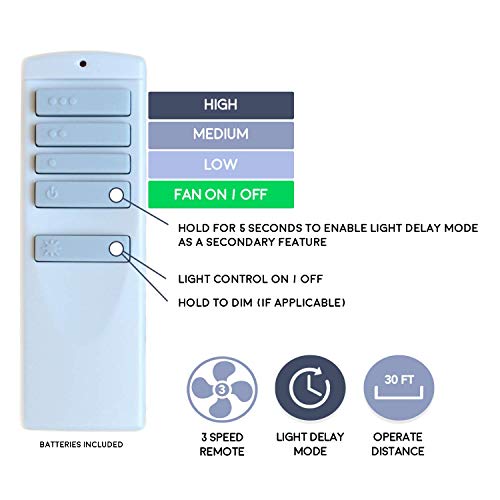 Prominence Home 41301 Bali Breeze Ceiling Fan with Remote Control