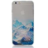 iPhone 6 6S Case ycmcover Semi Transparent Matte Finish Heavy Duty Hard Back Cover Case with TPU Soft Bumper Snow Mountain