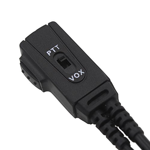 AOERÂ® 2-pin Advanced Nipple Covert Acoustic Tube Bodyguard FBI Earpiece Headset Mic PTT/VOX for Motorola Radio CLS1450CB CLS1453CH P180 P185 P1225 P1225LS PR400 GP2100 GP3188 AU1200 AV1200