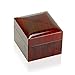 Cherry Wood Style Plastic Ring Box With Light (White Interior)