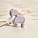 Pale purple glass dangle earrings 14kt rose gold-filled