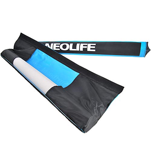 Neolife Aero Round Roof Rack Pads for Car Surfboard Kayak SUP Snowboard Racks 28 Inch Long Blue [Pair] - Thumbnail 2
