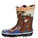 Kidorable Boys' Pirate Rain Boots, Brown, 12 M US Little Kid