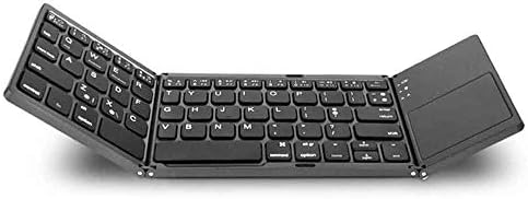 LJ2 Portable Folding Wireless Keyboard Bluetooth Rechargeable BT Touchpad Keypad for Desktop/Notebook/HTPC/Android Set-top Box/X-Box