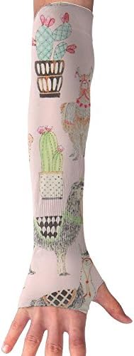 Llama Cactus Desert Pattern Outdoor Arm Sleeves Cover Glove Sunblock Cooler
