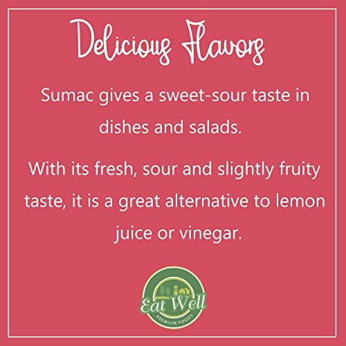 Eat Well Sumac Spice Powder 16 oz Bulk Extra Large Size Ground Sumac