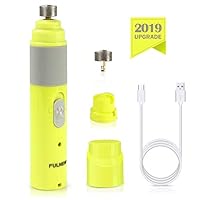 FULNEW Pet Nail Grinder Rechargeable 2 Speed Electric Pet Nail Trimmer Clipper for Dogs Cats Small Animals Paws Grooming, Trimming, Shaping, Smoothing (LightGreen)