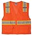 ML Kishigo 1196 Ultra-Cool Polyester Mesh Multi-Pocket Vest, Large, Orange