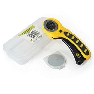 OfficeTree® Cúter de cuchilla circular, cortadora de tela - Corte