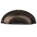 Oil Rubbed Bronze Kitchen Cabinet Pulls - 3 Inch Hole Center Industrial Design Bin Cup Drawer Handles - 10 Pack of Kitchen Cabinet Hardware