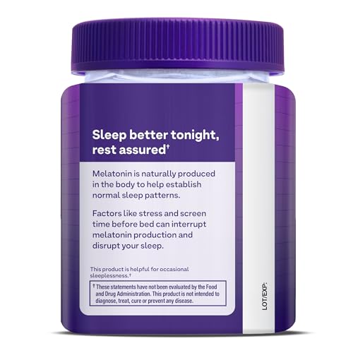 NATROL MELATONIN GUMMIES, SLEEP SUPPORT FOR ADULTS, 10 MG MELATONIN SUPPLEMENT FOR SLEEPING, 60 STRAWBERRY-FLAVORED GUMMIES, UP TO A 30 DAY SUPPLY