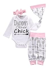 Apparel: Newborn Girls Clothes Baby Romper Outfit Pants Set Long Sleeve Winter Clothing (0-6months)