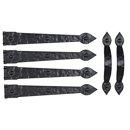 Household Essentials Hinge IT Premium Carriage House Handle & Hinge, Black Gara…