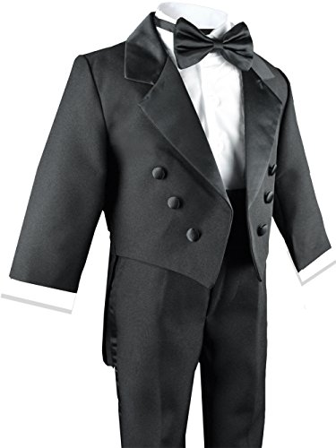 Boys Black Tuxedo with Tail Outfit Set Size 20 - Thumbnail 6