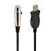 USB Microphone Cable 10Ft, Tanbin 3 Pin USB Male to XLR Female Mic Link Converter Cable Studio Audio Cable Connector Cords Adapter for Microphones or Instruments Recording Karaoke Singing (10ft)