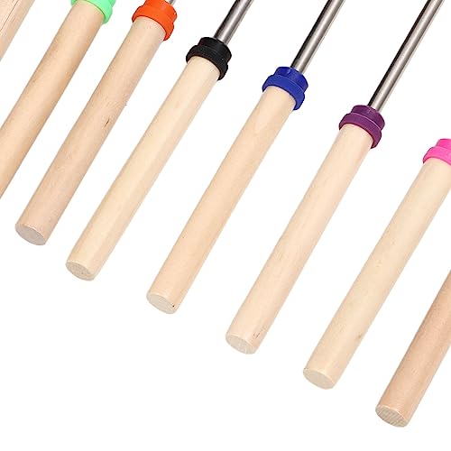 VGEBY 8 Varillas para Asar Malvaviscos, Telesc¡§?picas, Extensibles, para Asar Malvaviscos, Kit Extensible para Asar, Pinchos para Pinchos, Tenedores para Perros Calientes para Fogatas