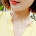 Wicary Cat Necklace S925 Sterling Silver Sweet Cat Pendant Collar Necklace Short Necklace