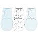 Amazing Baby Swaddle Blanket with Adjustable Wrap, Set of 3, Stars, Stripes and Starry Nite, Pastel Blue, Small