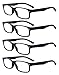 Outray Men Or Women 4 Pack Spring Hinges Frame Rectangular Reading Glasses 1.50