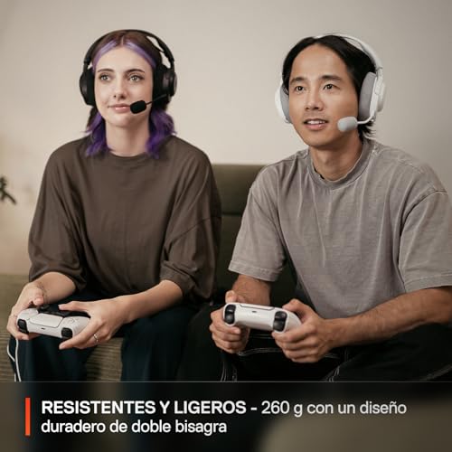 Arctis Nova 3P Wireless Auriculares Gaming multiplataforma - App - Batería 40h - Controladores magnéticos de neodimio - 2,4 GHz/Bluetooth - Micro extraíble - PS5, PS4, PC, Switch -Blanco