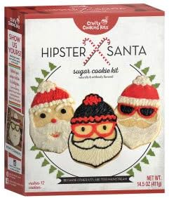 Hipster Santa Holiday Sugar Cookie Kit