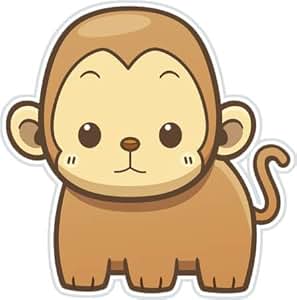 Amazon.com: Divine Designs Cute Simple Kawaii Zoo Wild Animal Cartoon